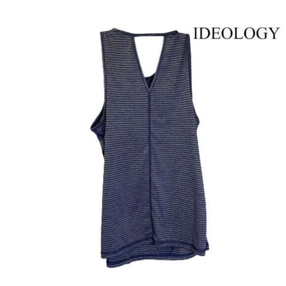Ideology Women's Striped Keyhole Classic Fit Yoga Tank Top - Picture 4 of 7